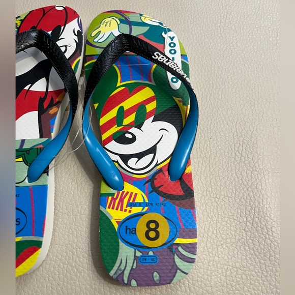 NWT - Havaianas x Mickey Mouse Flip Flop - Made in Brazil - US 10, US 11 - Picture 3 of 5